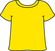a yellow T-shirt